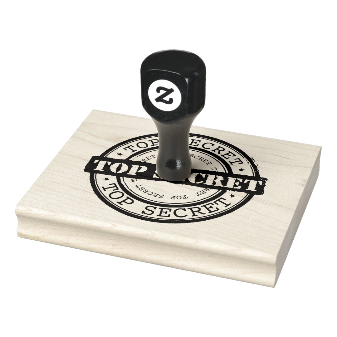 Top Secret Sign Rubber Stamp | Zazzle