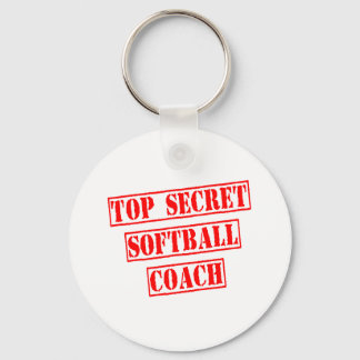 Top Secret Softball Coach Keychain