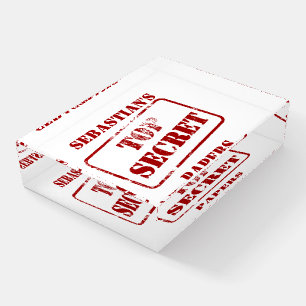 Top Secret Spy Personalized Paperweight
