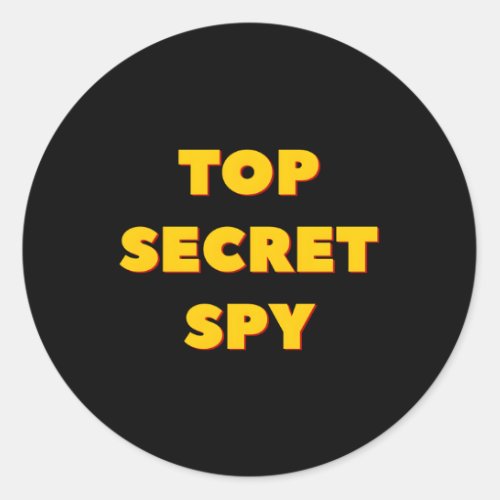 Top Secret Spy Security Agent Clearance Inspector Classic Round Sticker