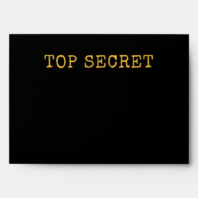 Top Secret Spy Themed Wedding Envelopes (Front)