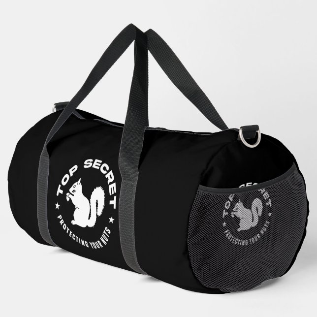 Top Secret Squirrel - Protecting Your Nuts Duffle Bag (Right Corner)