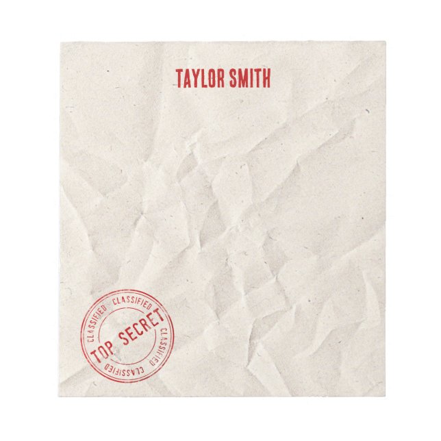 Top Secret Stamp Post-It Notes (Front)