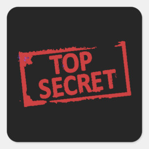 Top Secret Stamp Square Sticker