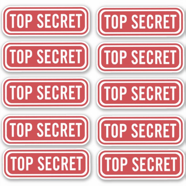 Top Secret Stickers (Front)