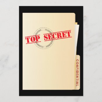 Top Secret Surprise Party Custom Invites by thepapershoppe at Zazzle