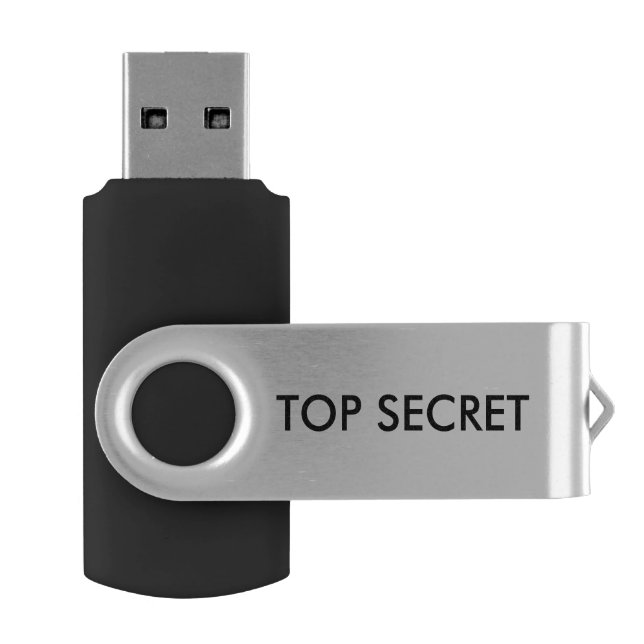 Top Secret, swivel usb flash drive (Opened)