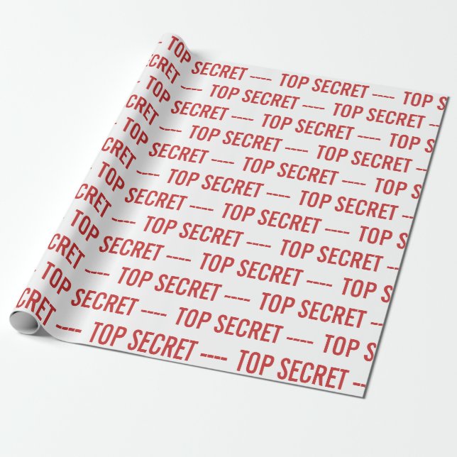 TOP SECRET  WRAPPING PAPER (Unrolled)