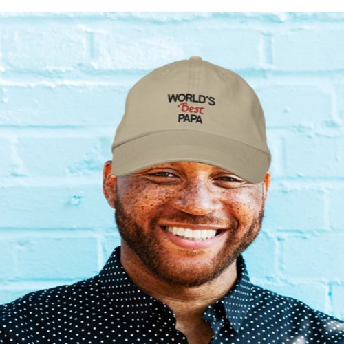 Top seller Worlds best papa embroidered cap