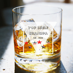 Top Shelf grandpa Engraved Fashion Whiskey Glass