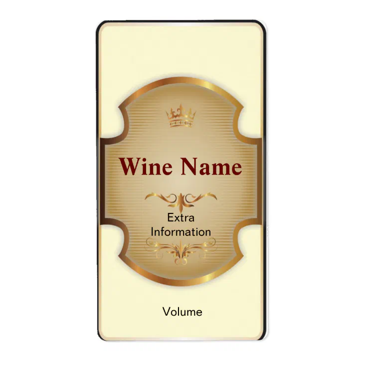 Top Shelf White Wine Label Zazzle