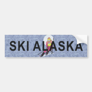 TOP Ski Alaska Bumper Sticker