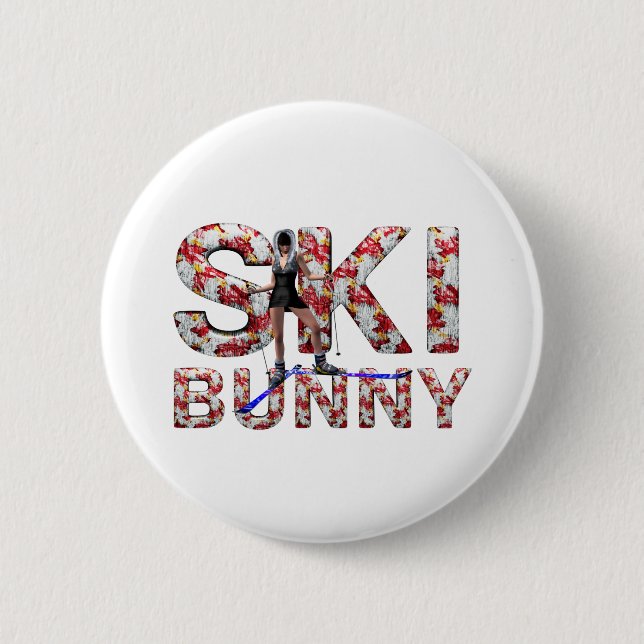 TOP Ski Bunny Button (Front)