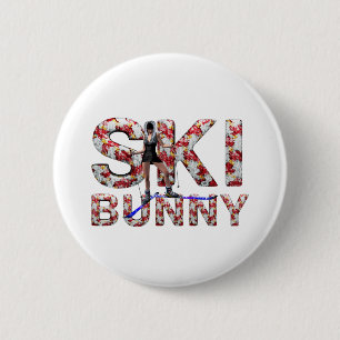 TOP Ski Bunny Button