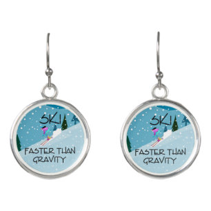 TOP Ski Faster Earrings