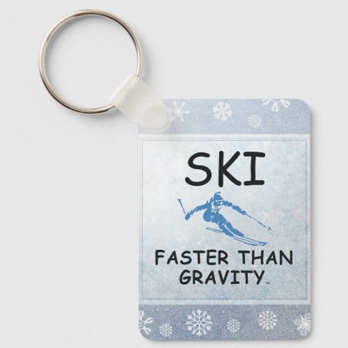 TOP Ski Faster Keychain