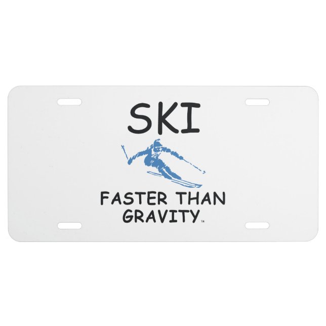 TOP Ski Faster License Plate (Front)