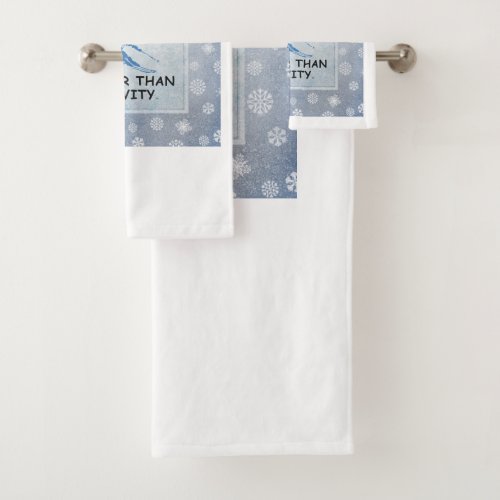 TOP Ski Faster Than Gravity Bath Towel Set