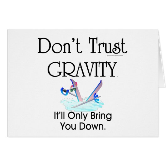 TOP Ski Humor Cards (Front Horizontal)