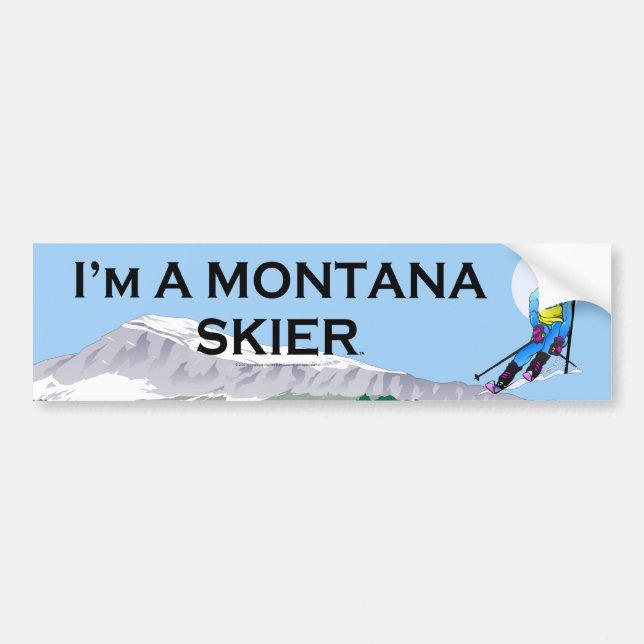 TOP Ski Montana Bumper Sticker (Front)