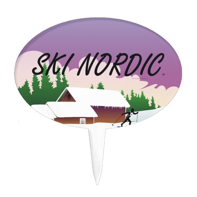 TOP Ski Nordic Cake Topper (Front)