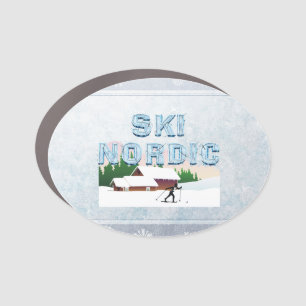 TOP Ski Nordic Car Magnet
