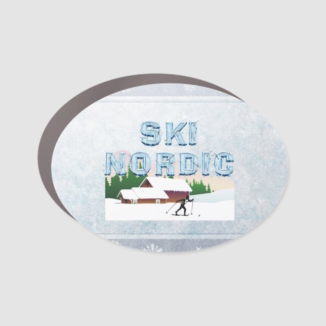 TOP Ski Nordic Car Magnet (Front)