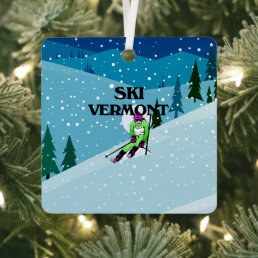 TOP Ski Vermont Metal Ornament