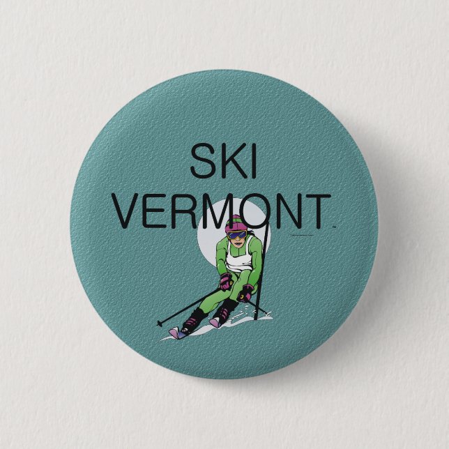TOP Ski Vermont Pinback Button (Front)