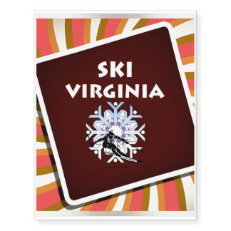 TOP Ski Virginia Temporary Tattoos