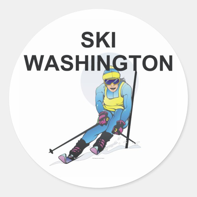 TOP Ski Washington Classic Round Sticker (Front)