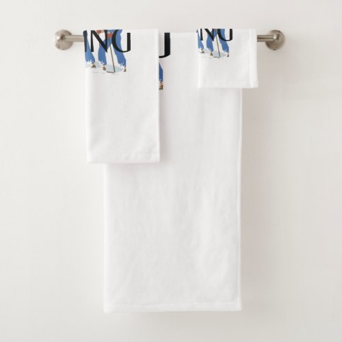 TOP Skiing Bath Towel Set