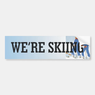 TOP Skiing Bumper Sticker