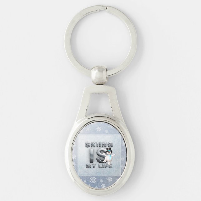 TOP Skiing is My Life Keychain (Front)