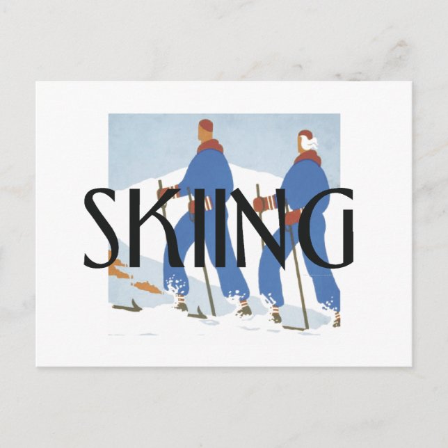 TOP Skiing Postcard (Front)