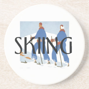 TOP Skiing Sandstone Coaster