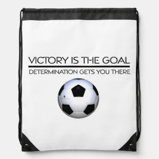 TOP Soccer Victory Slogan Drawstring Bag