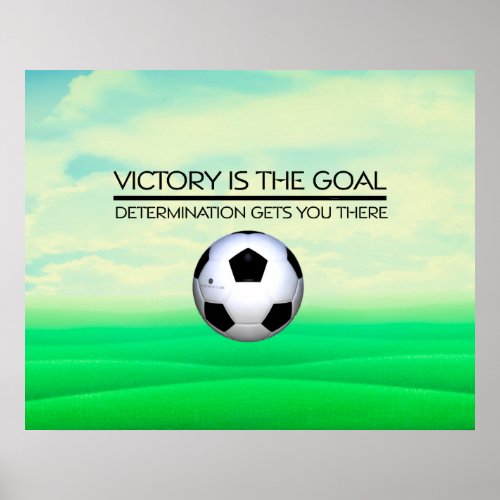 TOP Soccer Victory Slogan Poster