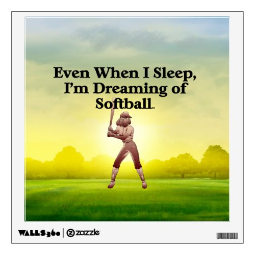 TOP Softball Dreams Wall Decal