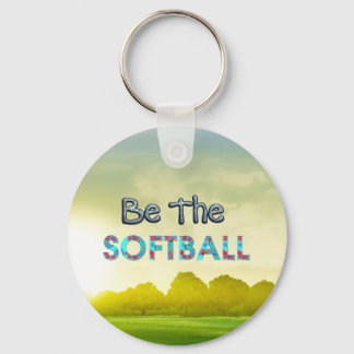 TOP Softball Slogan Keychain