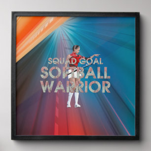 TOP Softball Warrior Peel And Stick Photo Tile