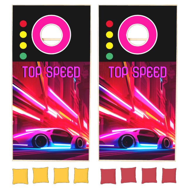 Top Speed Car Racing Themed Cornhole Set (Set)