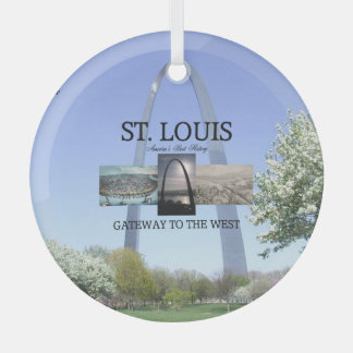 TOP St. Louis Gateway Glass Ornament