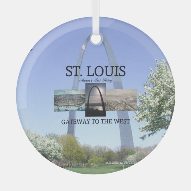 TOP St. Louis Gateway Glass Ornament (Front)