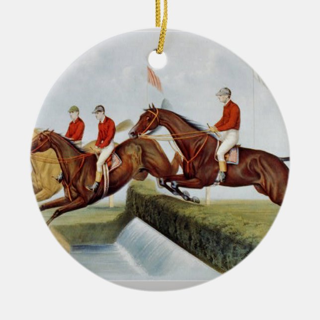 TOP Steeplechase Ceramic Ornament (Front)