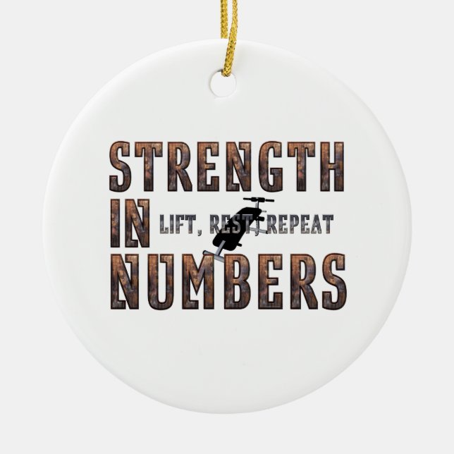 TOP Strength in Numbers Ceramic Ornament (Front)