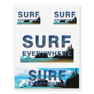 TOP Surf Everywhere Temporary Tattoos