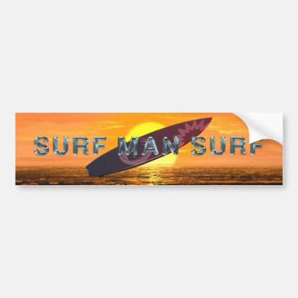 TOP Surf Man Surf Bumper Sticker