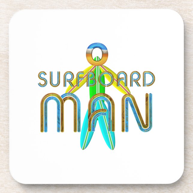 TOP Surfboard Man Coaster (Front)