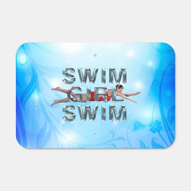 TOP Swim Girl Swim Metal Sign (Front)
